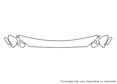nautilus Avery Dennison Clear Bra Hood Precut PPF Diagram
