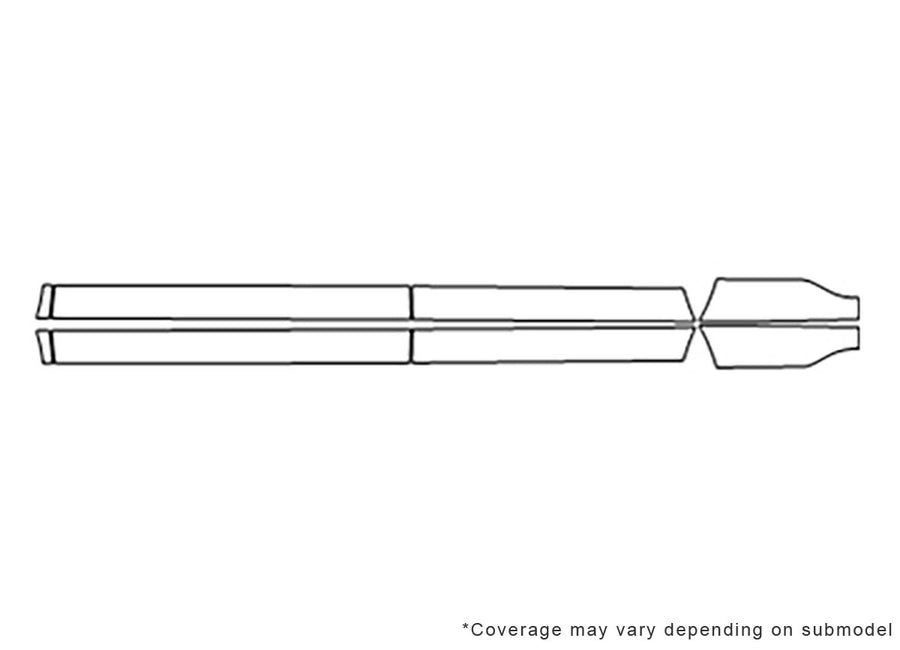 nautilus 3M Clear Bra Door Cup Precut PPF Diagram