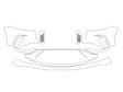 nautilus Avery Dennison Clear Bra Bumper Precut PPF Diagram