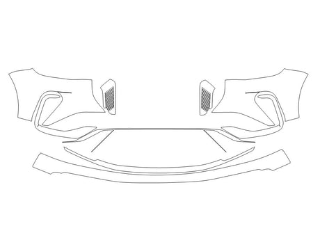 nautilus Avery Dennison Clear Bra Bumper Precut PPF Diagram