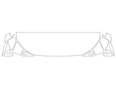 nautilus 3M Clear Bra Hood Precut PPF Diagram
