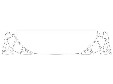 nautilus 3M Clear Bra Hood Precut PPF Diagram