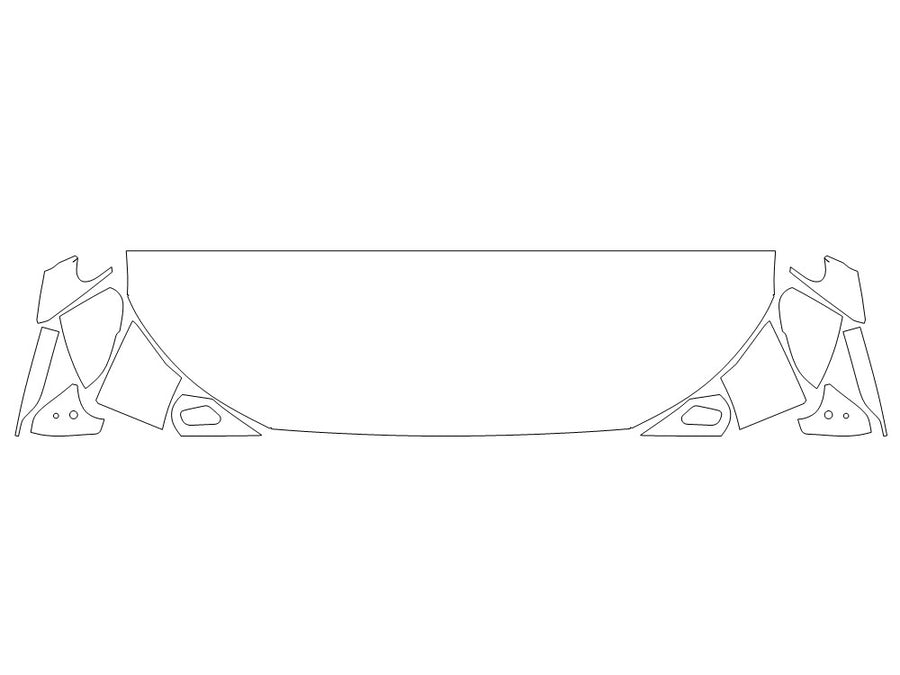 nautilus 3M Clear Bra Hood Precut PPF Diagram
