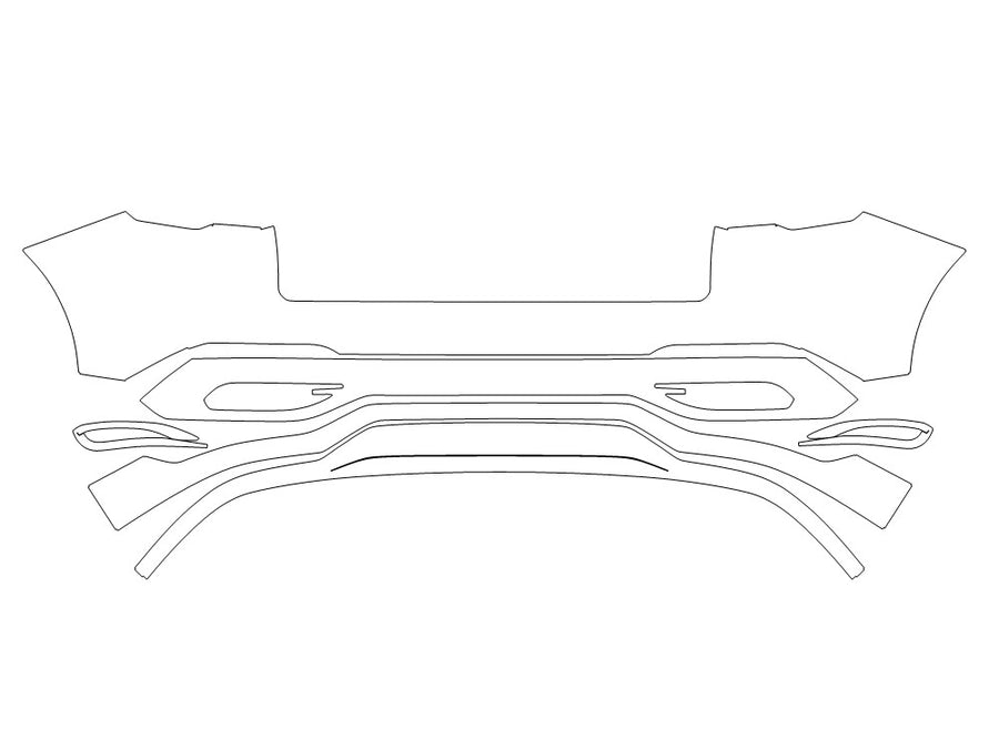 nautilus 3M Clear Bra Door Cup Precut PPF Diagram