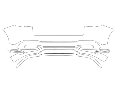nautilus Avery Dennison Clear Bra Door Cup Precut PPF Diagram