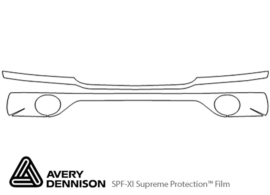 navigator Avery Dennison Clear Bra Bumper Precut PPF Diagram