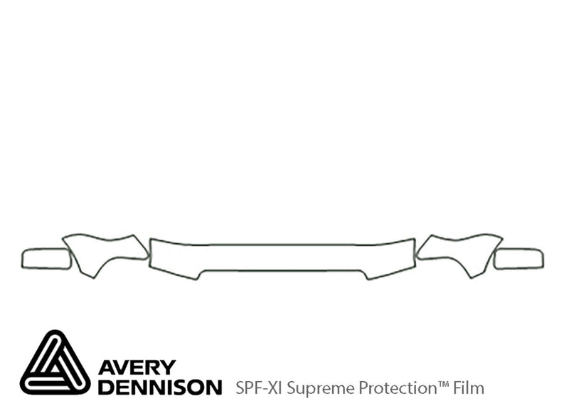 navigator Avery Dennison Clear Bra Hood Precut PPF Diagram