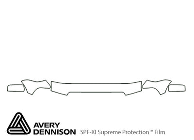 navigator Avery Dennison Clear Bra Hood Precut PPF Diagram