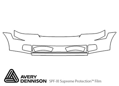 navigator Avery Dennison Clear Bra Bumper Precut PPF Diagram