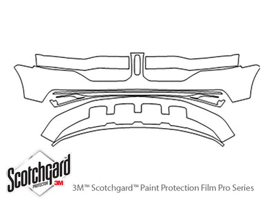 navigator 3M Clear Bra Bumper Precut PPF Diagram