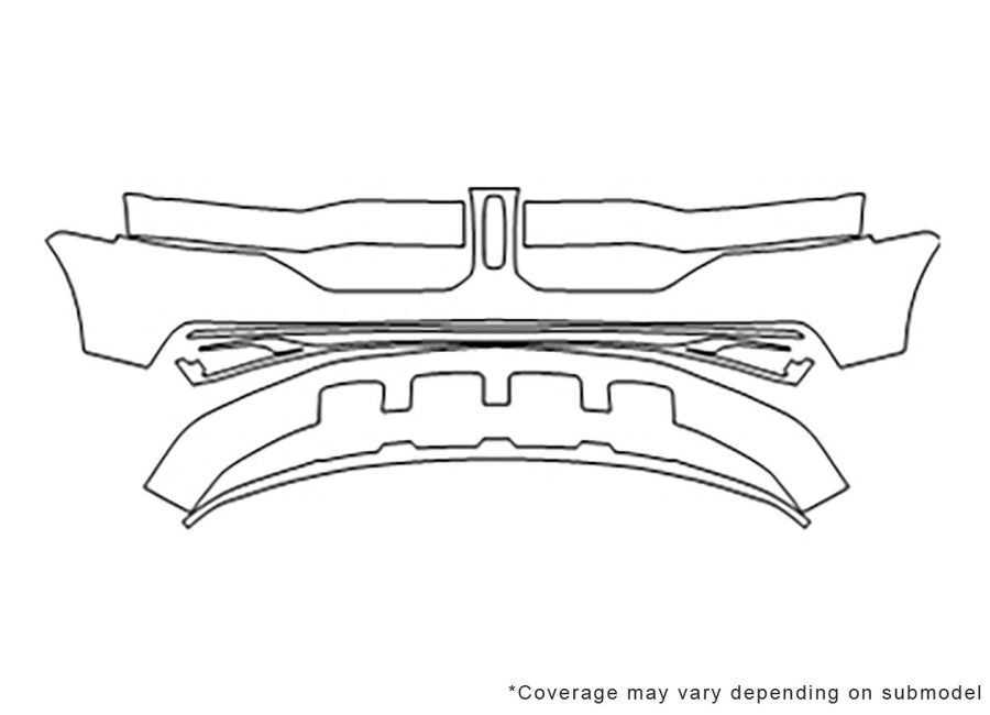 navigator 3M Clear Bra Bumper Precut PPF Diagram