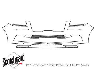 navigator 3M Clear Bra Bumper Precut PPF Diagram