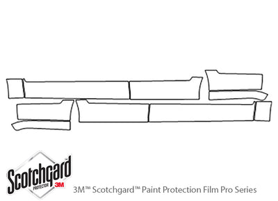 navigator 3M Clear Bra Door Cup Precut PPF Diagram