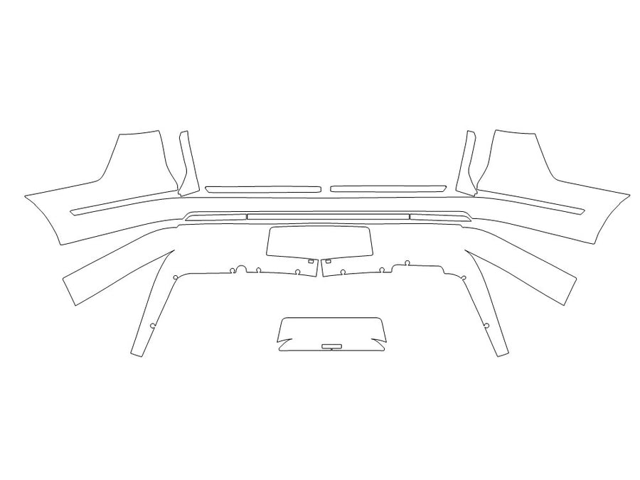 navigator 3M Clear Bra Door Cup Precut PPF Diagram