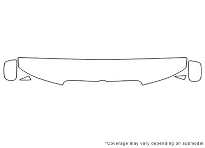 town car 3M Clear Bra Hood Precut PPF Diagram