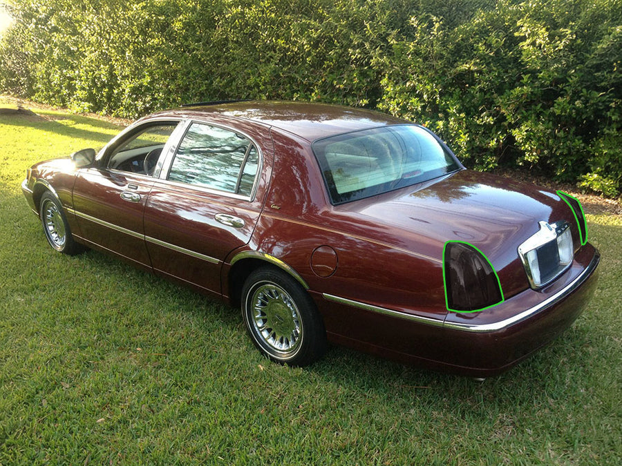 town car Tail Light Tint Installation Points