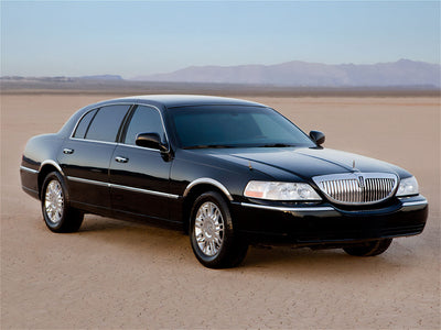 lincoln town car 1998-2011 Brushed Aluminum Black Pillar Trim