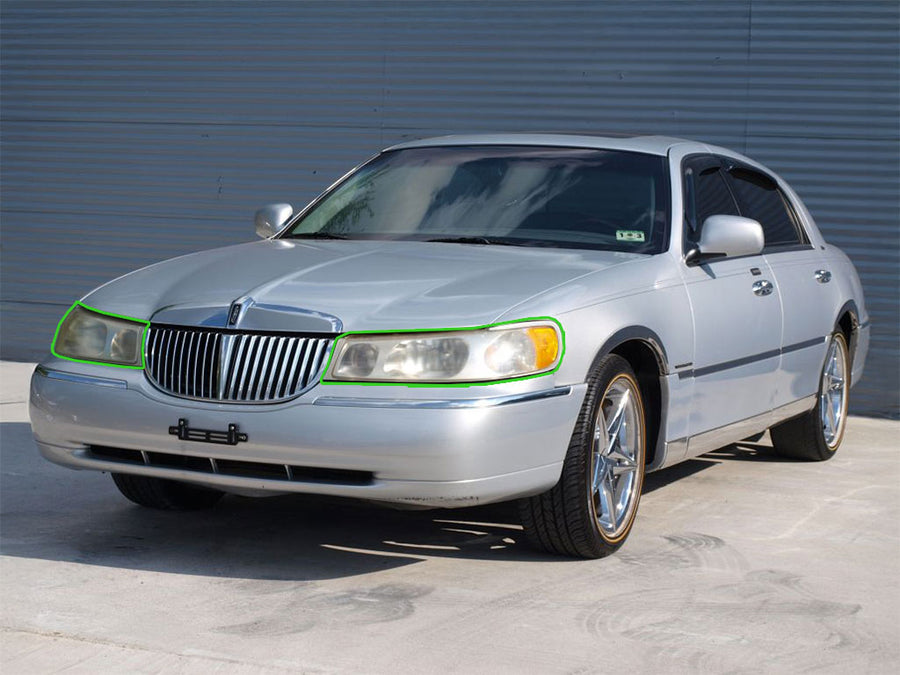 lincoln town car 1999-2002 Headlight Protection Installation Location