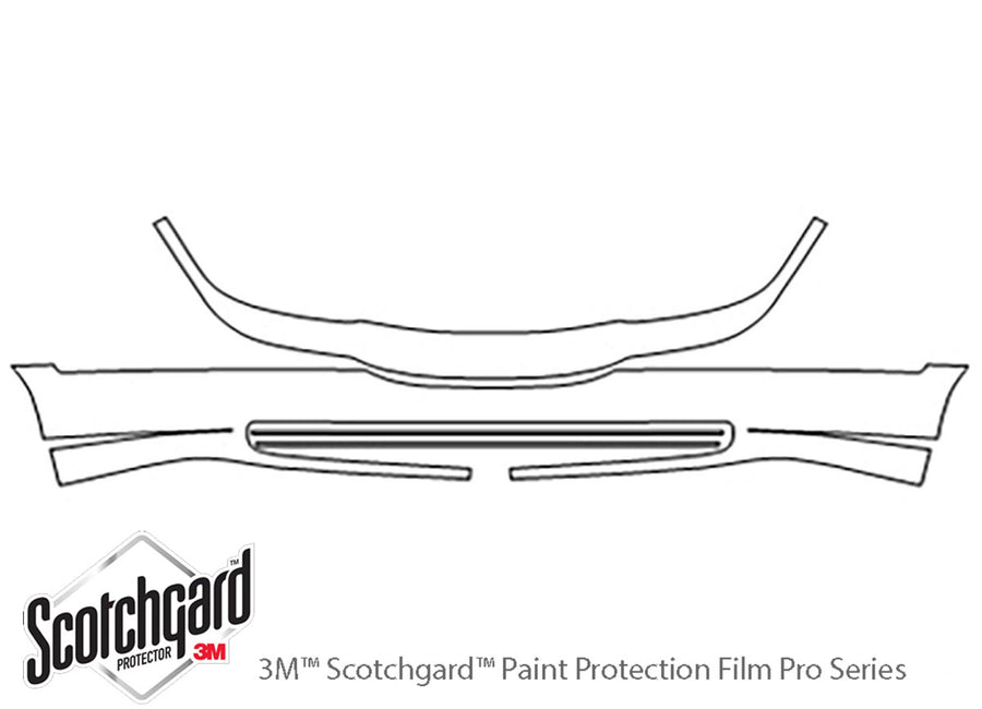 town car 3M Clear Bra Bumper Precut PPF Diagram