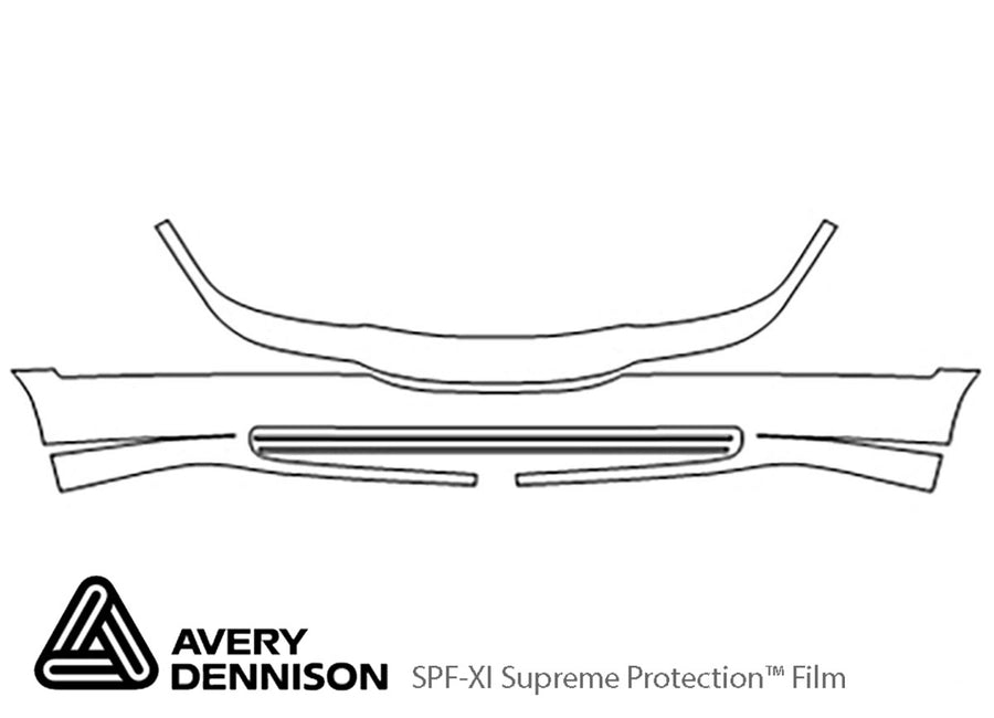 town car Avery Dennison Clear Bra Bumper Precut PPF Diagram