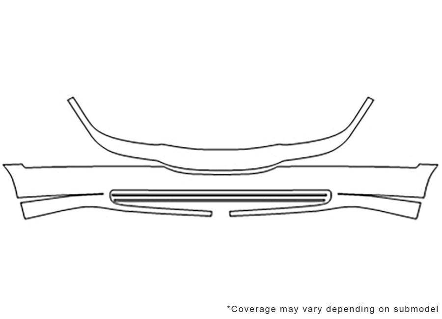 town car Avery Dennison Clear Bra Bumper Precut PPF Diagram