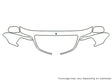 town car 3M Clear Bra Hood Precut PPF Diagram