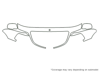 town car 3M Clear Bra Hood Precut PPF Diagram