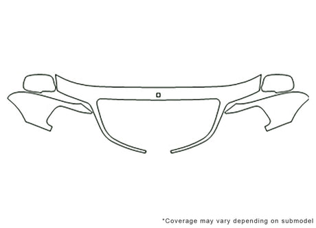town car Avery Dennison Clear Bra Hood Precut PPF Diagram