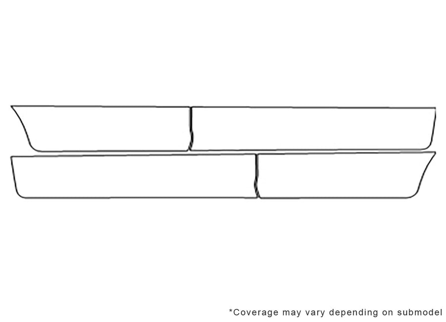 zephyr 3M Clear Bra Door Cup Precut PPF Diagram