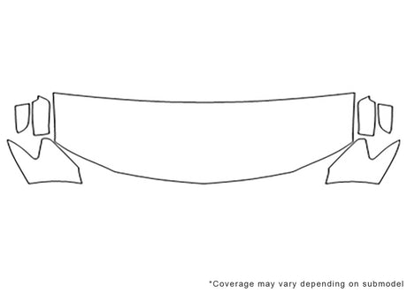 zephyr 3M Clear Bra Hood Precut PPF Diagram