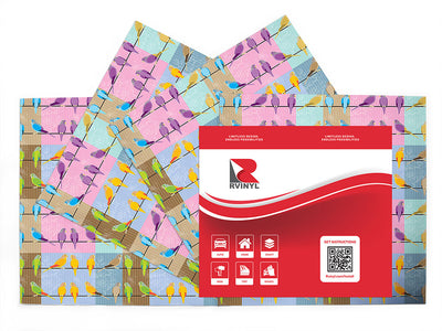 line busy bird Craft Vinyl Sheet Pack