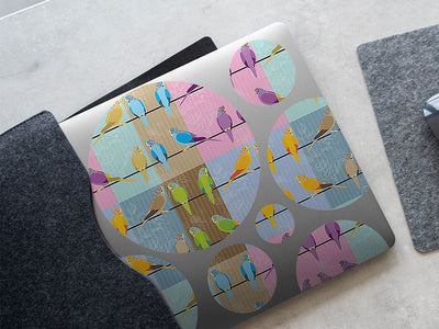 line busy bird DIY Laptop Stickers