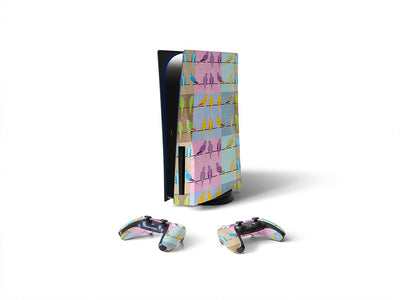 line busy bird Sony PS5 DIY Skin