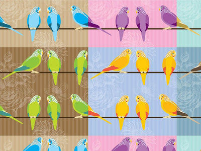 Line Busy Birds Vinyl Wrap Pattern~Rwraps Series 914 Digitally Printed Vinyl Wrap~0