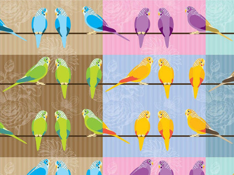 Line Busy Birds Vinyl Wrap Pattern~Rwraps Series 914 Digitally Printed Vinyl Wrap~0