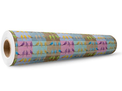 Line Busy Birds Wrap Film Wholesale Roll~Rwraps Series 914 Digitally Printed Vinyl Roll~5