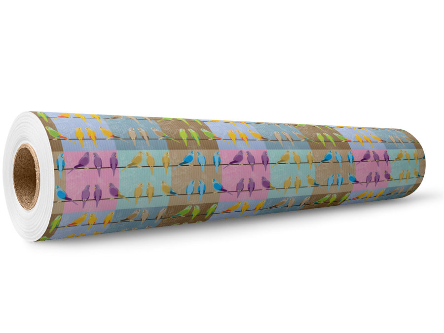 Line Busy Birds Wrap Film Wholesale Roll~Rwraps Series 914 Digitally Printed Vinyl Roll~5