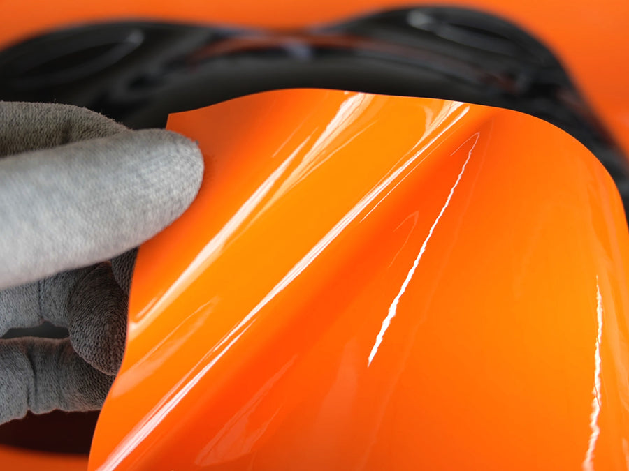 Rwraps Fire Orange Gloss Film~Rwraps Fire Orange Gloss Vinyl Liner~1
