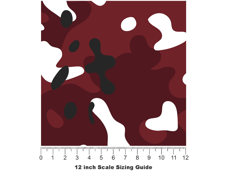 Lipstick Multicam Camouflage Vinyl Film Pattern Size 12 inch Scale~Rwraps Lipstick Multicam Camouflage Sizing Chart~3