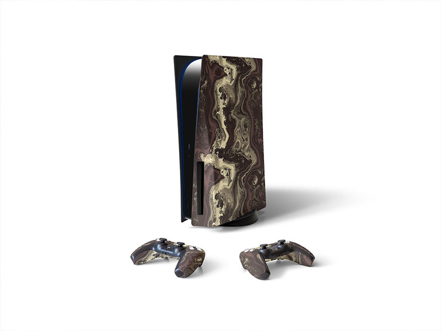 liquid gold epoxy resin Sony PS5 DIY Skin