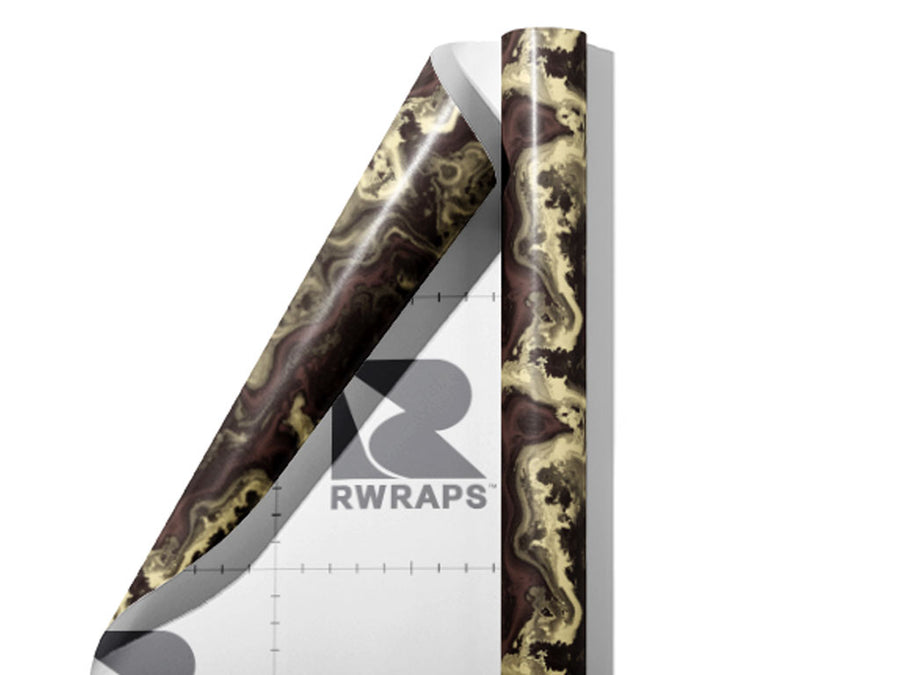 Liquid Gold Epoxy-Resin Wrap Film Sheets~Rwraps Series 914 Liquid Gold Epoxy-Resin Scrolled Sheet~5