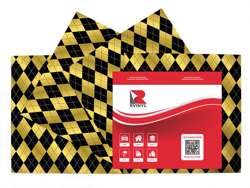 liquid gold argyle Craft Vinyl Sheet Pack