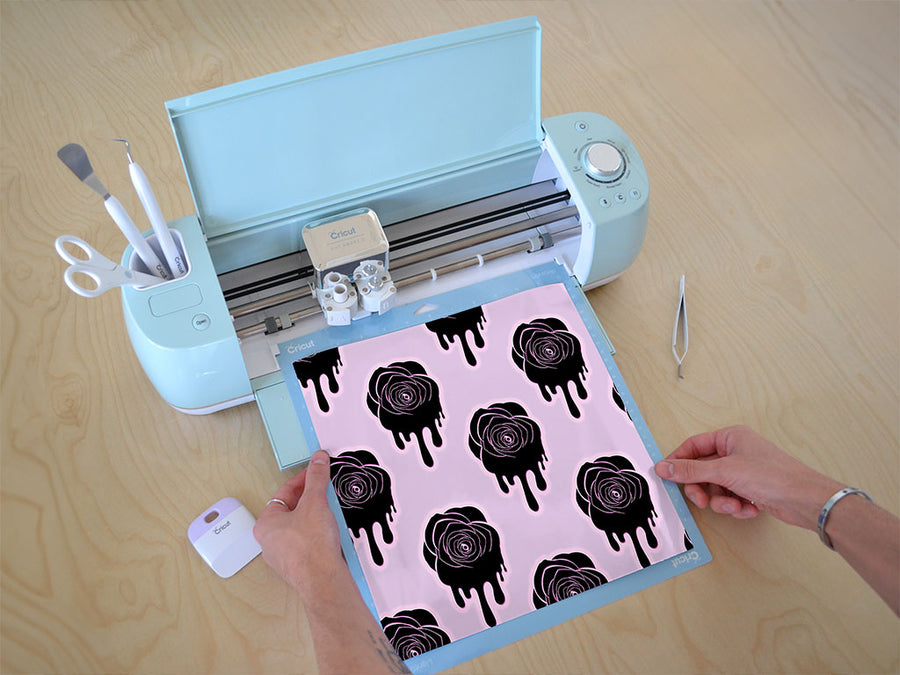 liquid rose gothic Cricut Compatible Vinyl