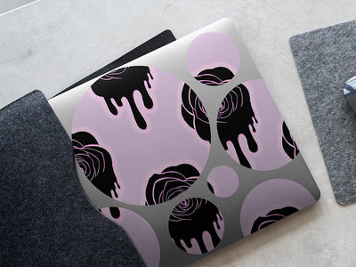 liquid rose gothic DIY Laptop Stickers