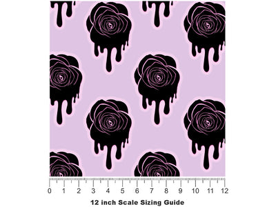Liquid Rose Gothic Vinyl Film Pattern Size 12 inch Scale~Rwraps Liquid Rose Gothic Sizing Chart~2