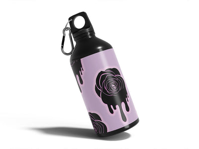 liquid rose gothic Water Bottle DIY Stickers