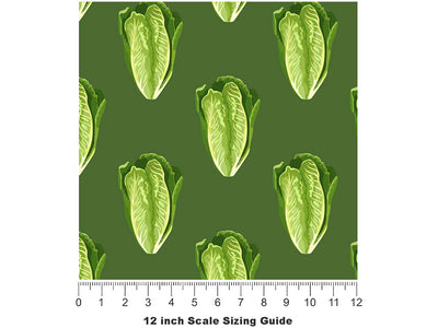 Little Gem Romaine Vegetable Vinyl Film Pattern Size 12 inch Scale~Rwraps Little Gem Romaine Vegetable Sizing Chart~2