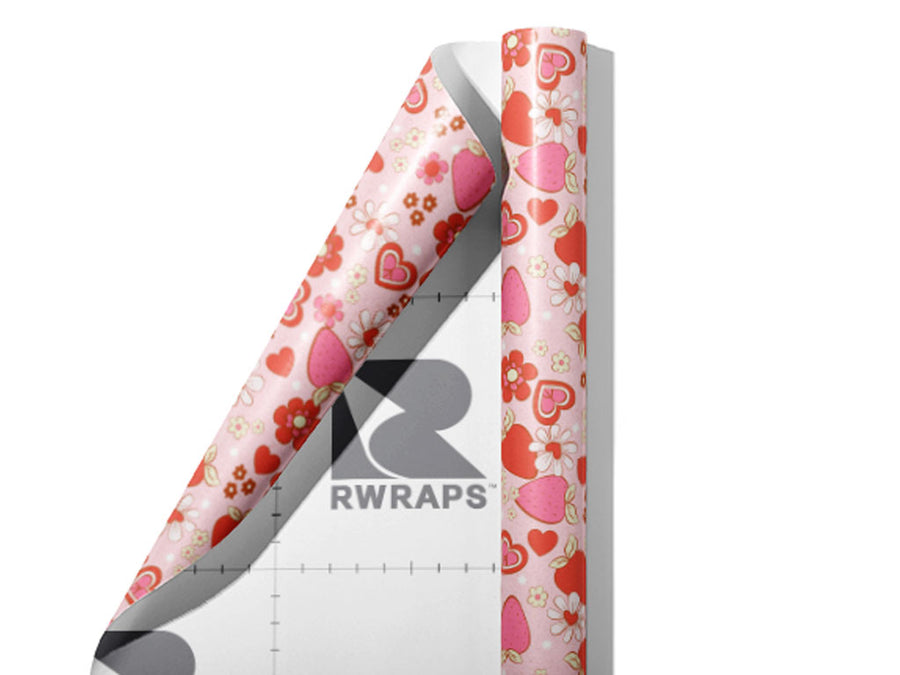 Little Scarlet Fruit Wrap Film Sheets~Rwraps Series 914 Little Scarlet Fruit Scrolled Sheet~3