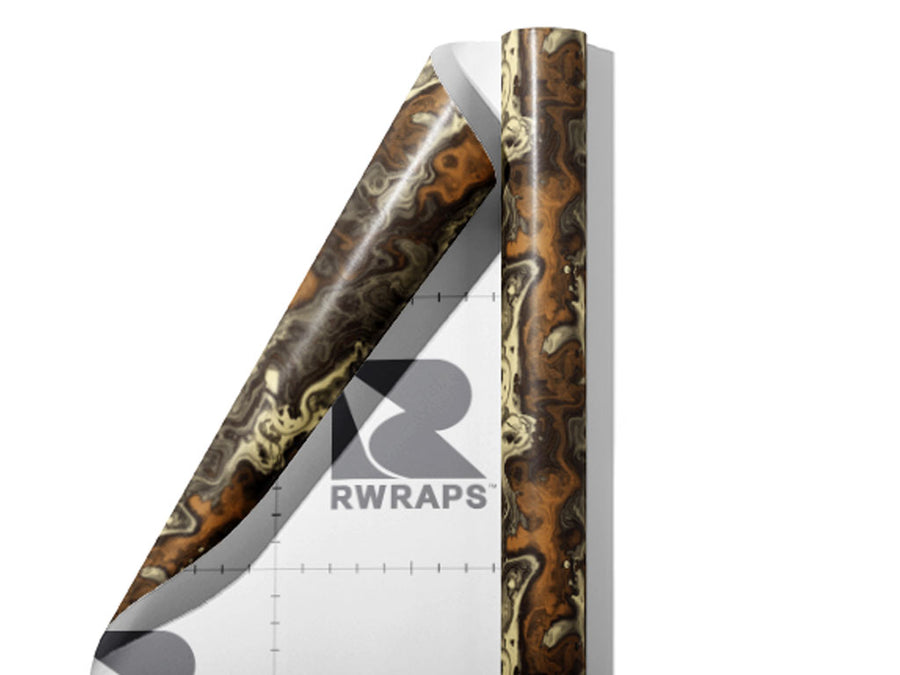 Live Edge Epoxy-Resin Wrap Film Sheets~Rwraps Series 914 Live Edge Epoxy-Resin Scrolled Sheet~5
