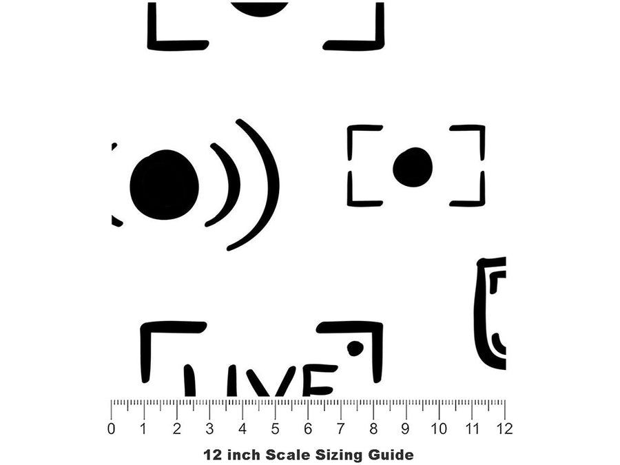 Live Stream Technology Vinyl Film Pattern Size 12 inch Scale~Rwraps Live Stream Technology Sizing Chart~3